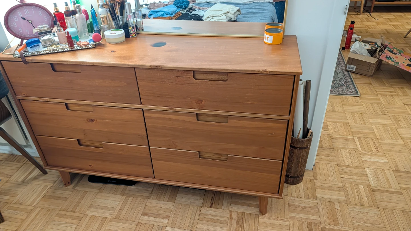Wooden Dresser with 6 Drawers - photo 3