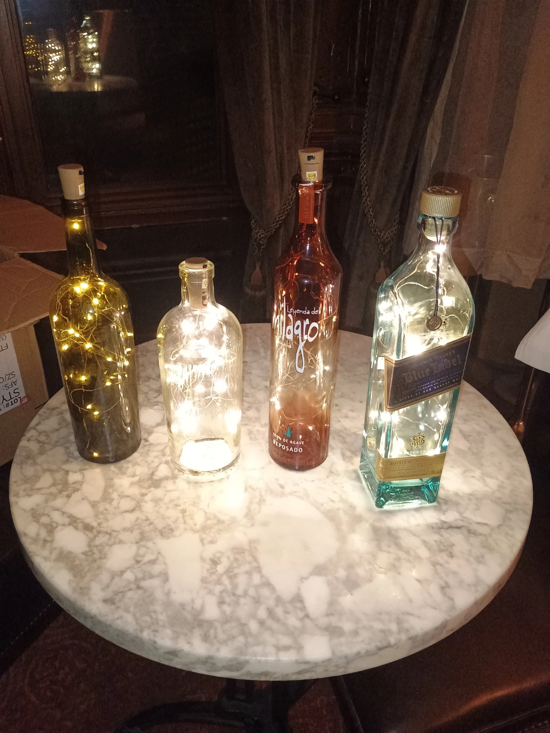 Johnnie Walker Blue Label & Milagro Reposado Bottle Lights