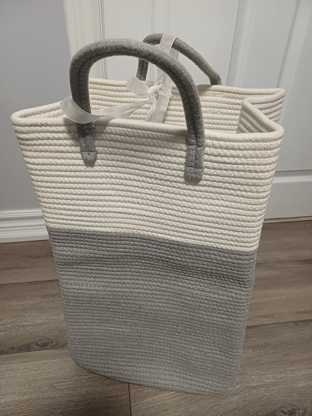 Woven Rope Laundry Basket with Handles - photo 4
