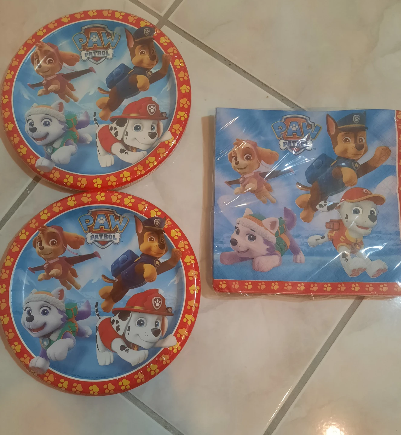 Paw Patrol Paper Plates and Napkins Party Supplies Set🏆