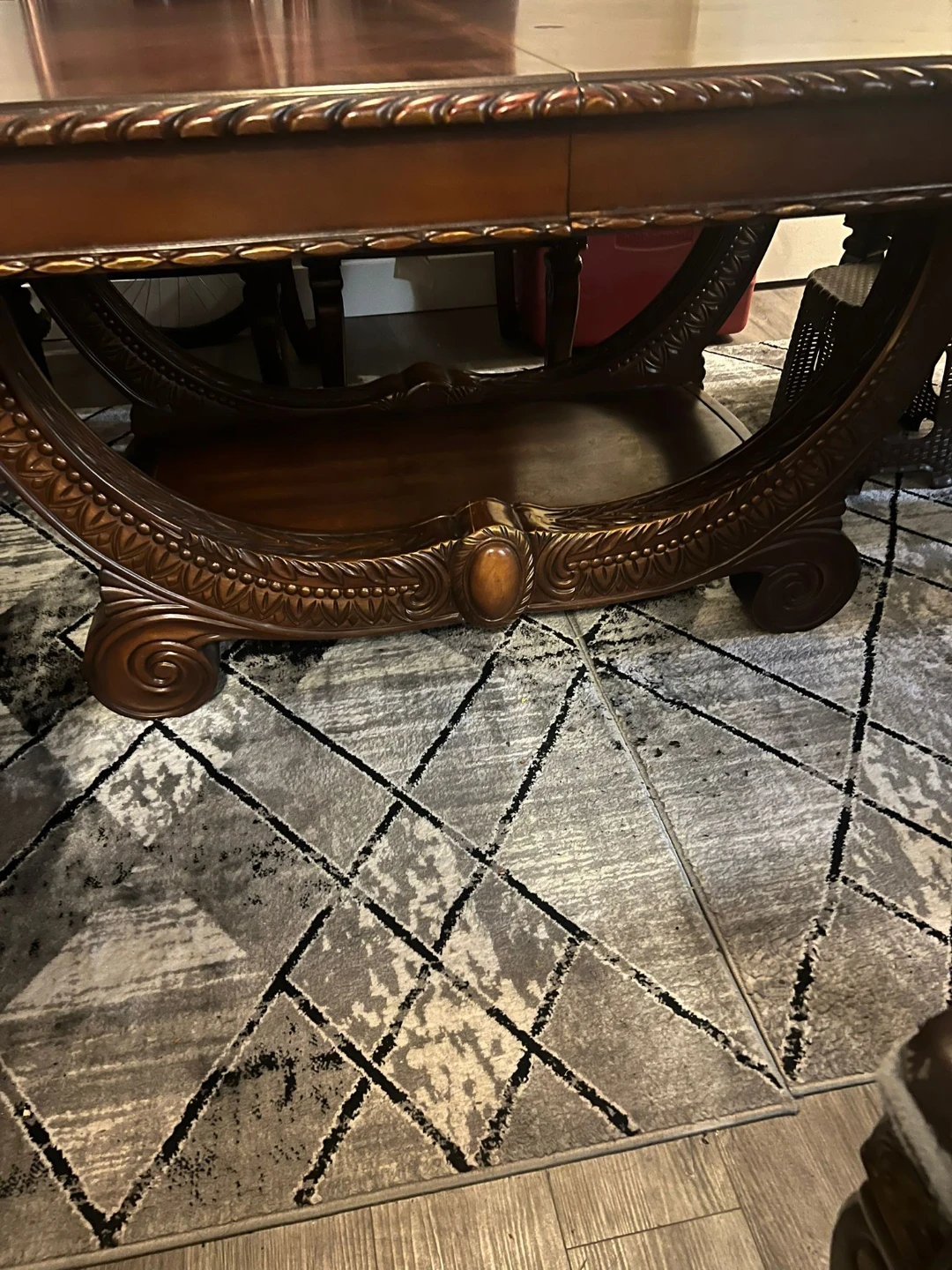 Antique Dining Table and  Hutch Set - photo 3