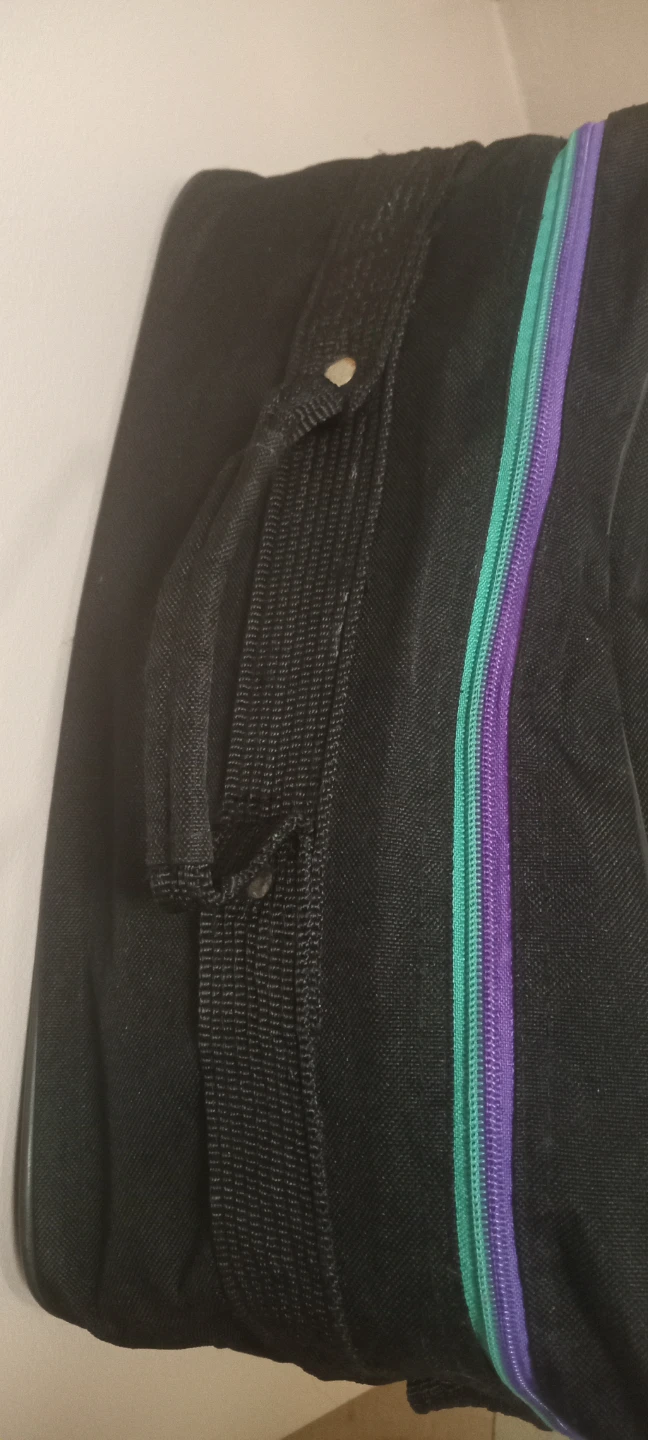 Lynx Black Duffel Bag with Purple and Green Accents - photo 4