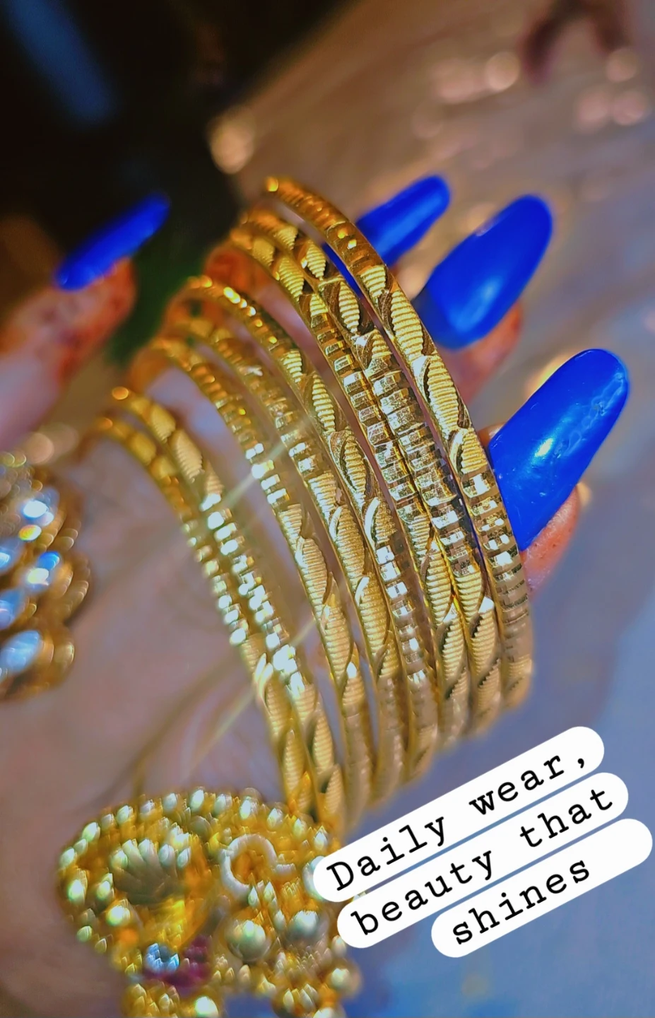 Gold Plated Anti-Tarnish Bangles