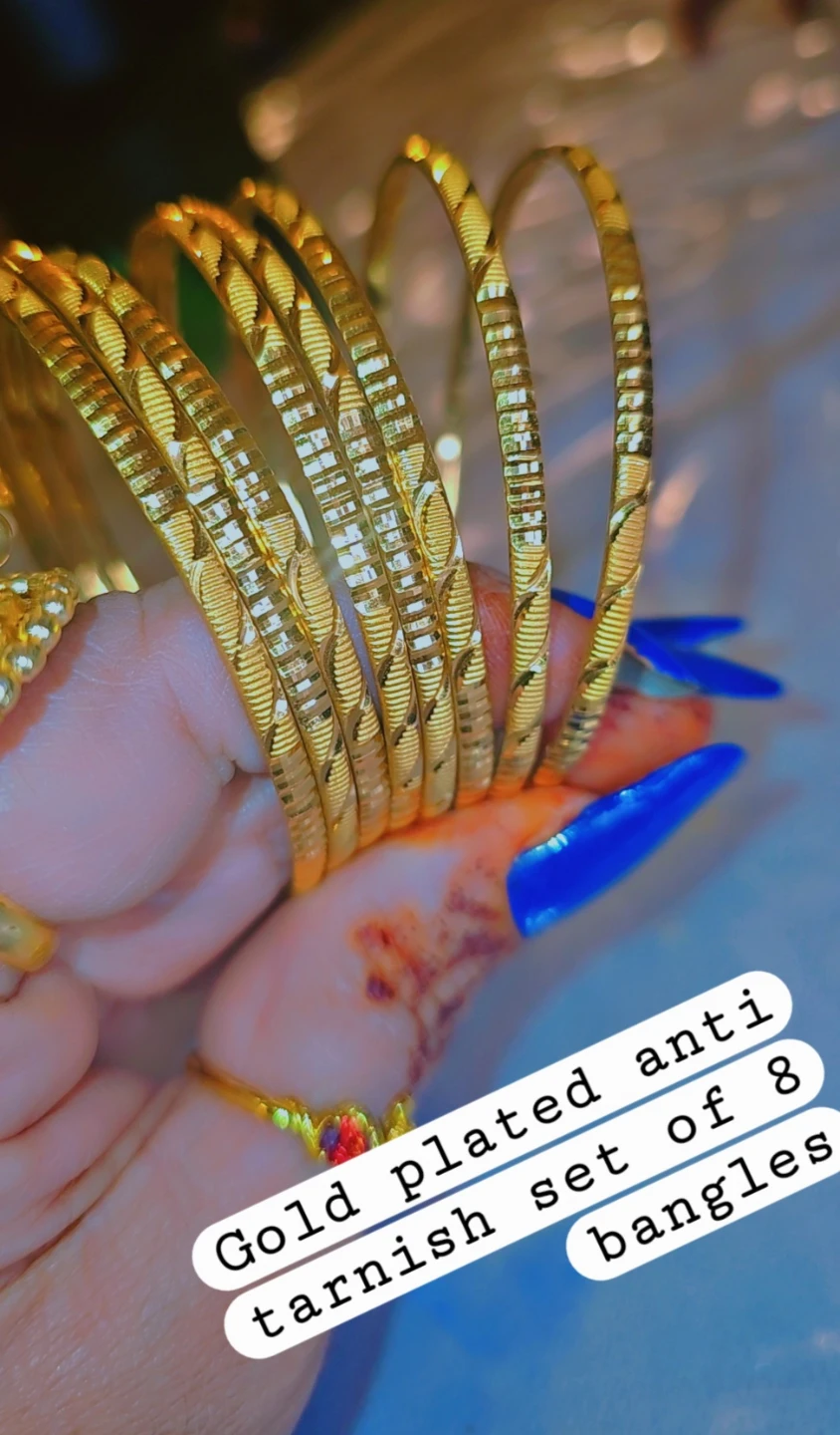 Gold Plated Anti-Tarnish Bangles - photo 2