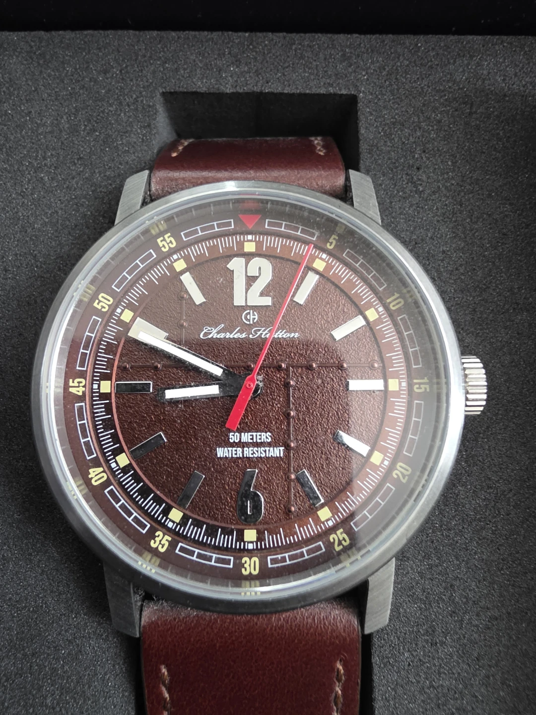 Charles Hutton Men's Watch - Brown Leather Band