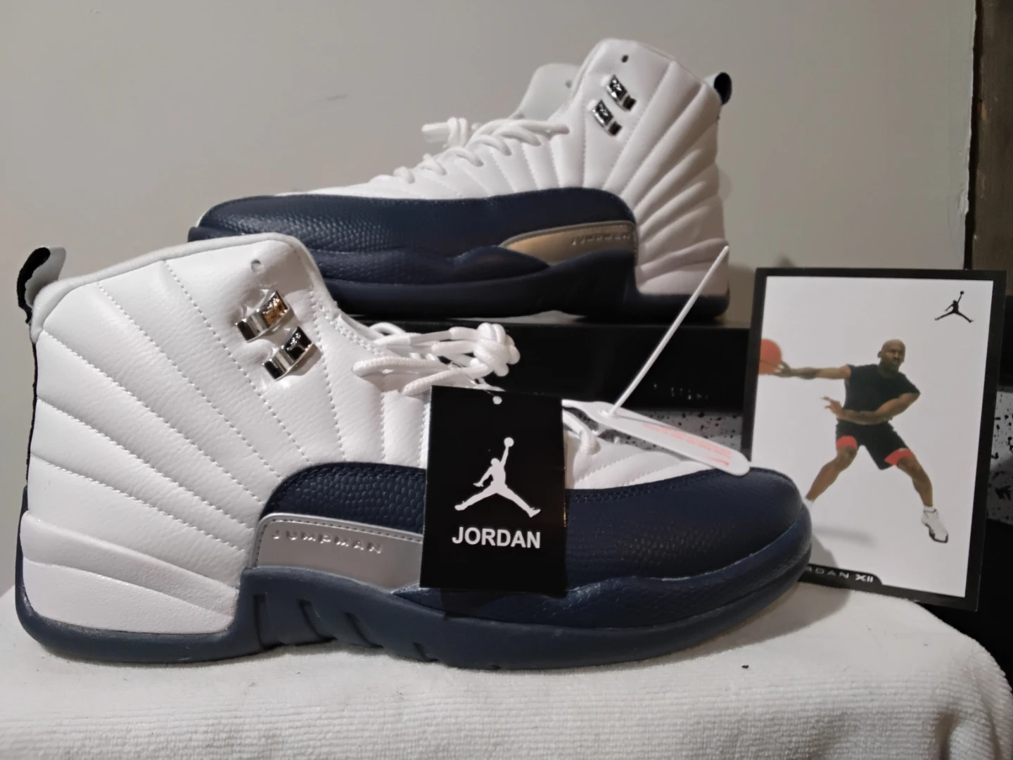 Air Jordan 12 "French Blue" "Obsidian" Sneakers