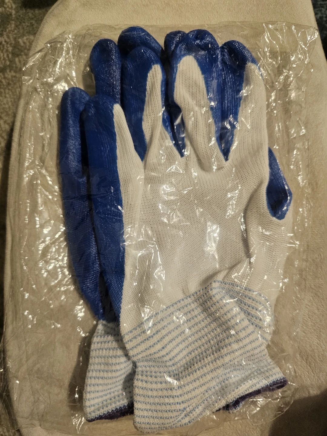 Work Gloves - Blue and White M-L - photo 2