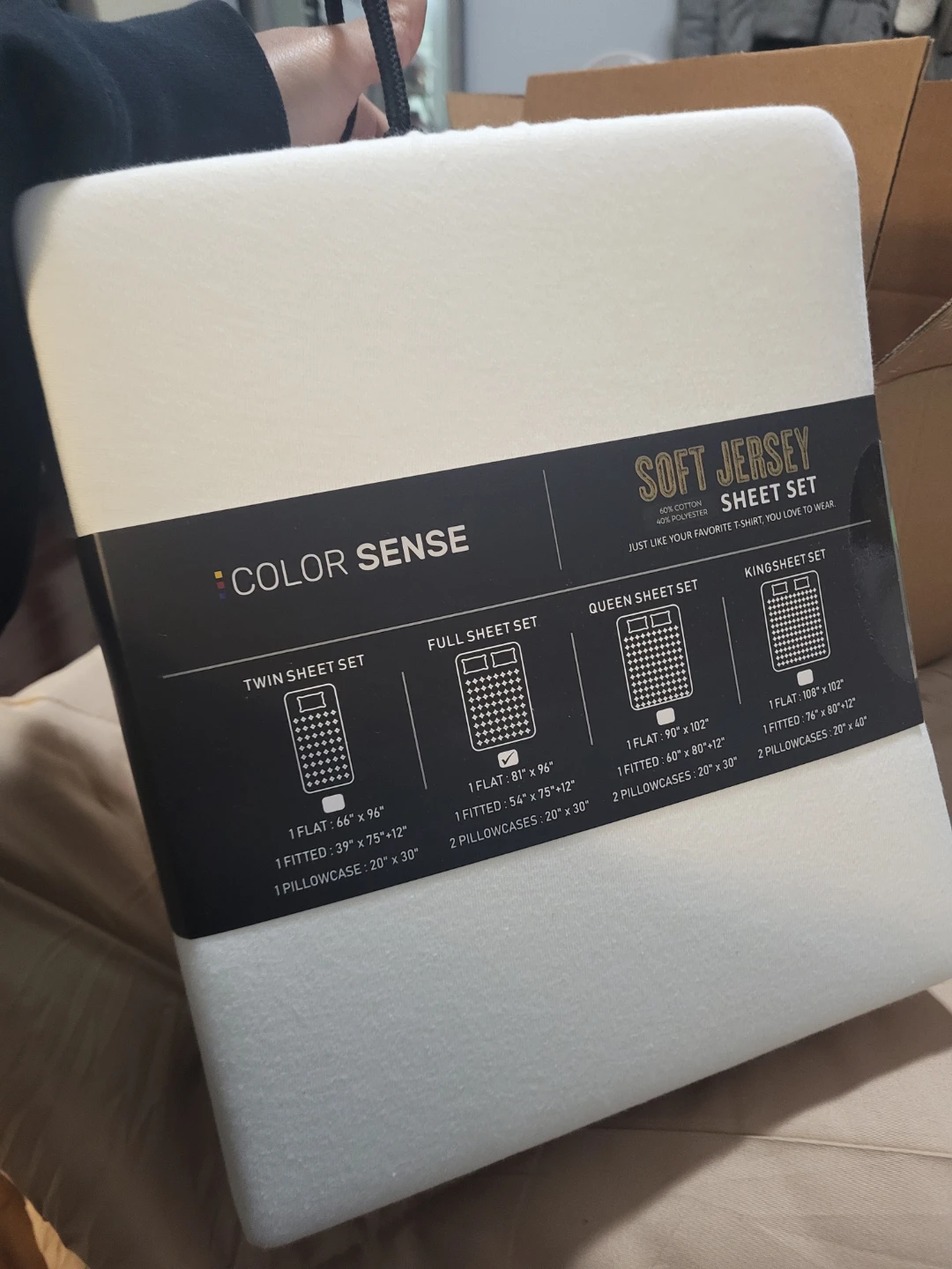 Color Sense Soft Jersey Sheet Set - Full Size - photo 2