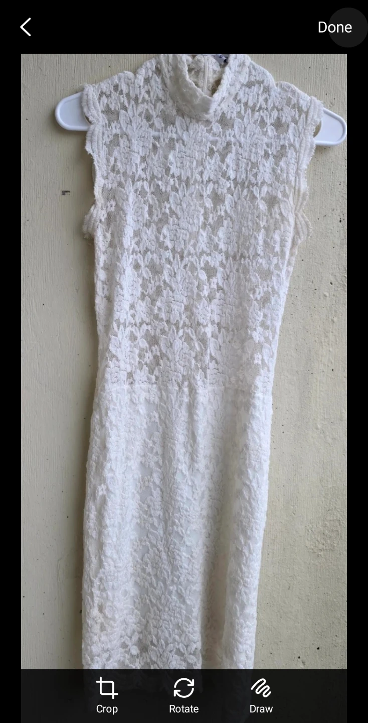 White Lace Sheath Dress - photo 4