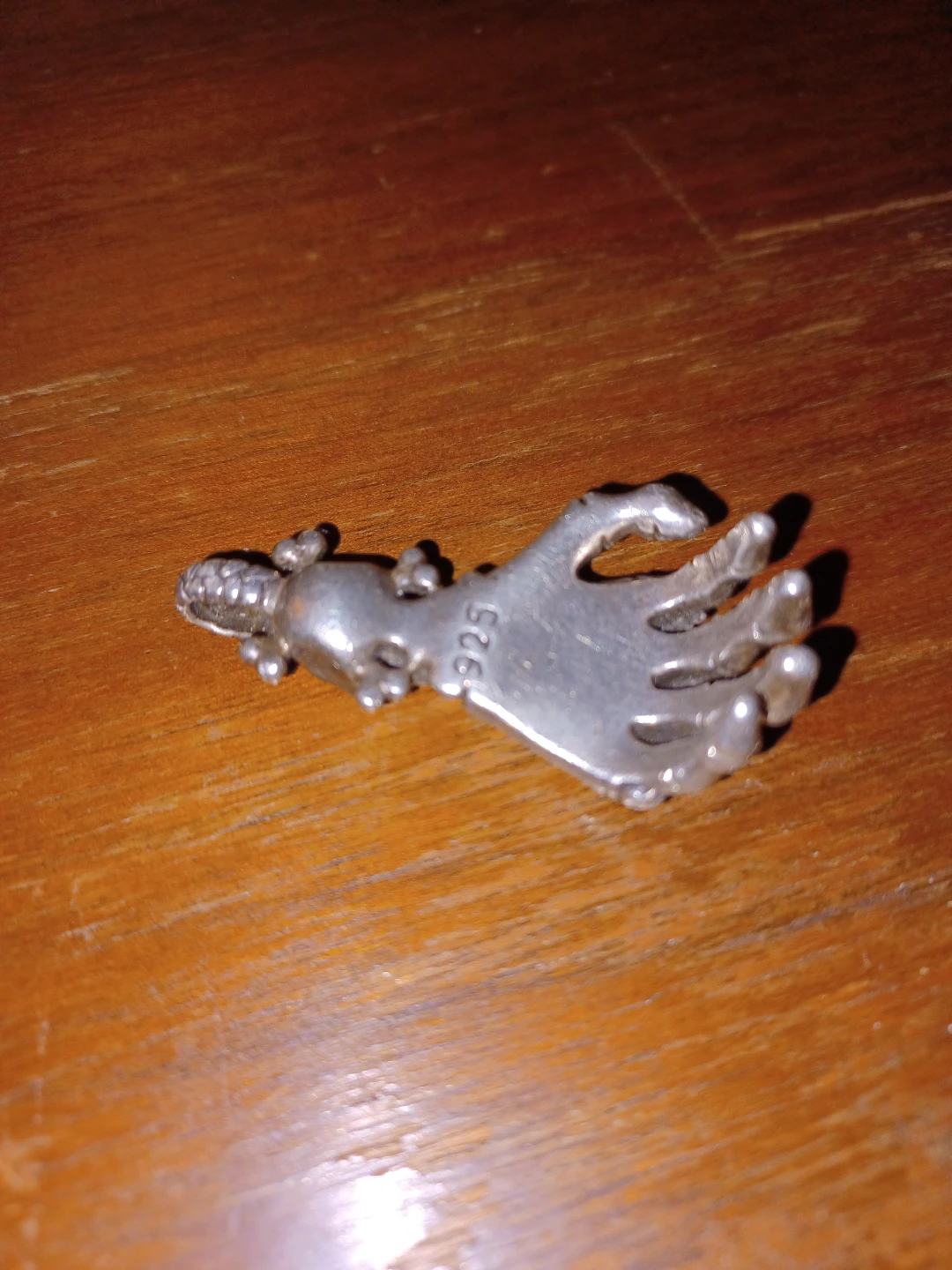 Sterling Silver 925 Skeleton Hand Pendant - photo 2