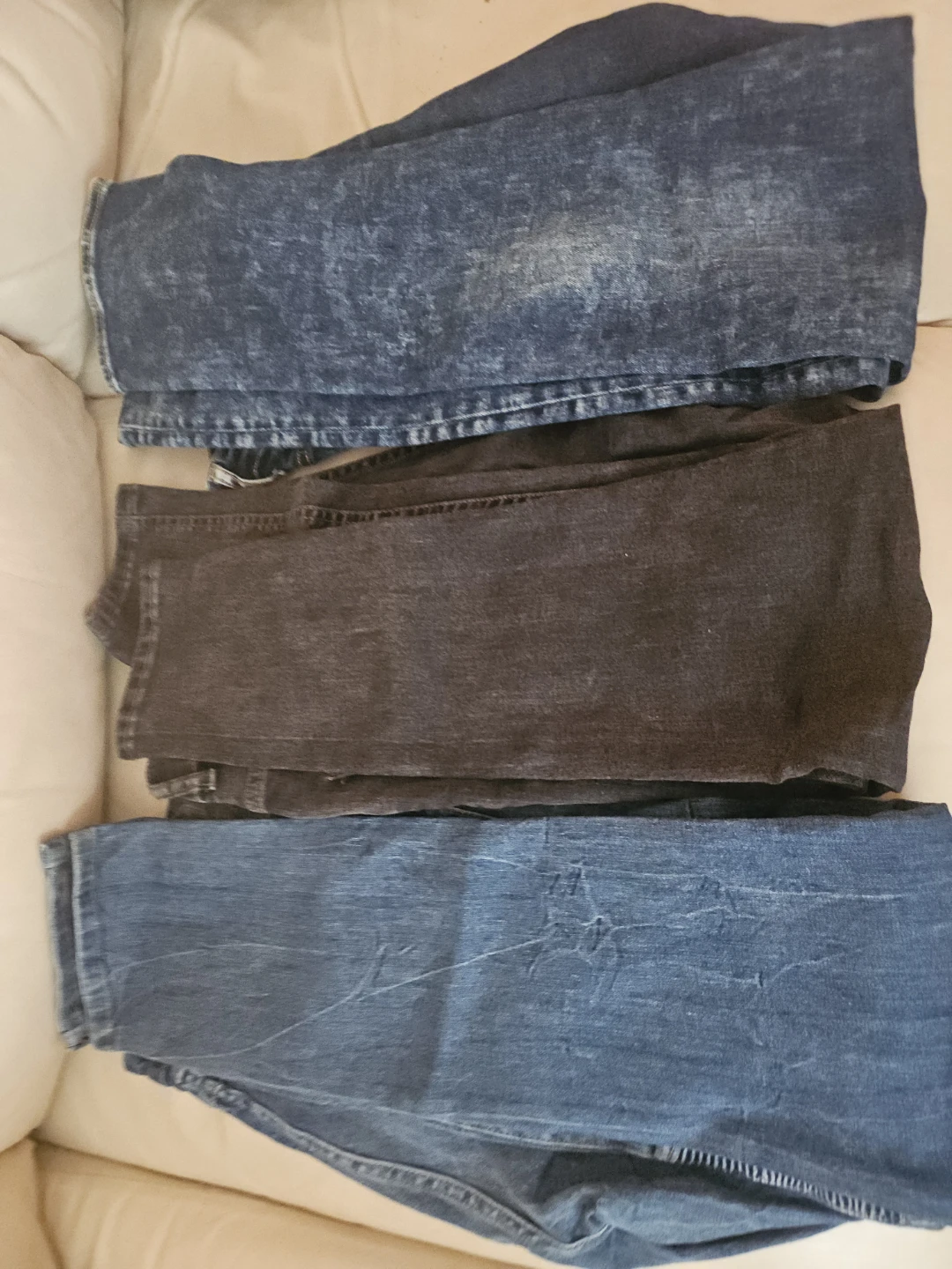 3 Pairs of Jeans - Blue and Black Denim - photo 4