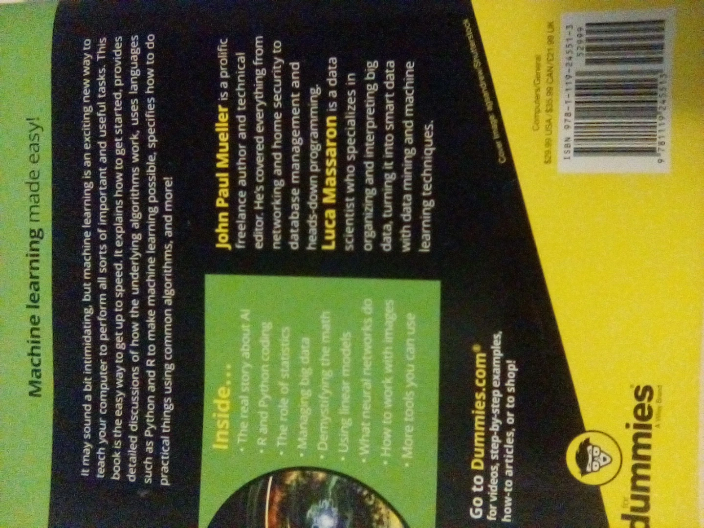 Machine Learning for Dummies Book - photo 2