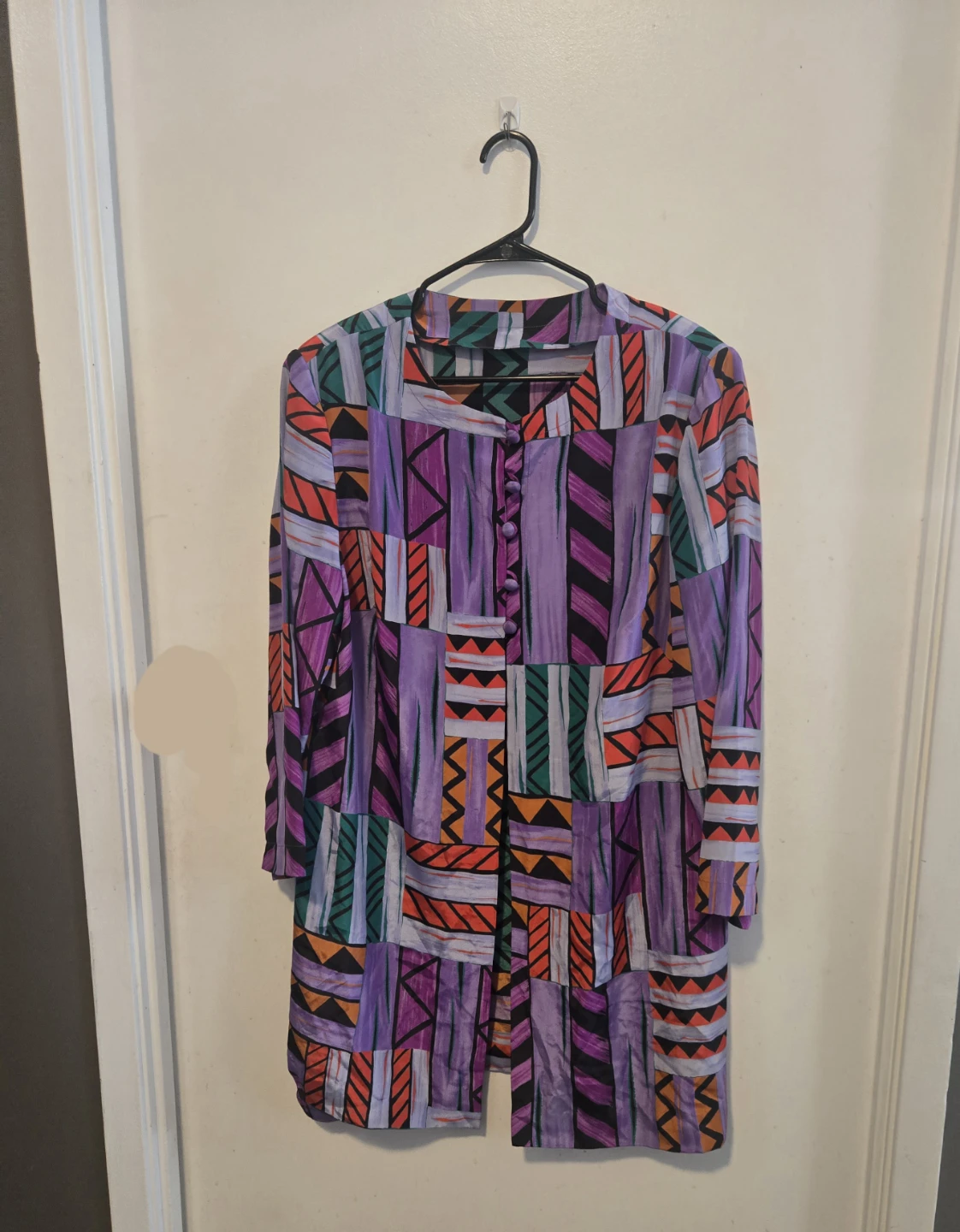 Funky Vintage Button-Up Blouse 💜