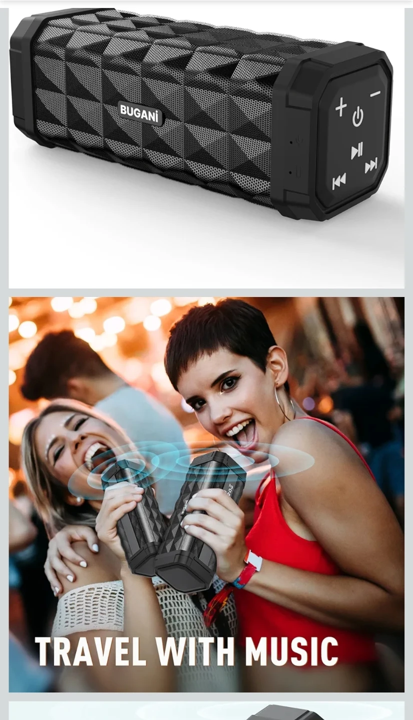New BUGANI Bluetooth Speaker M99 Speaker Bluetooth Wireless - photo 3