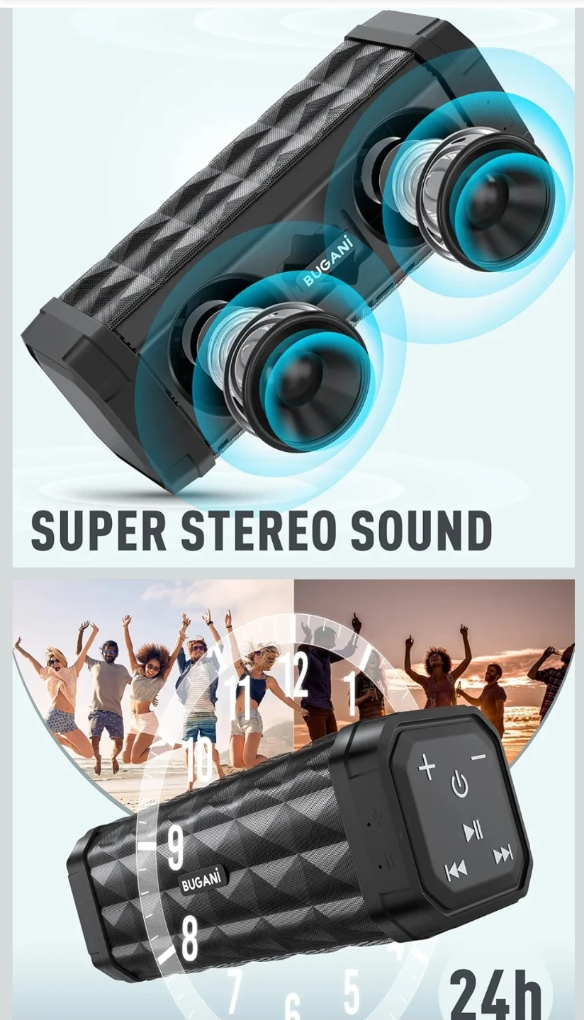 New BUGANI Bluetooth Speaker M99 Speaker Bluetooth Wireless - photo 5