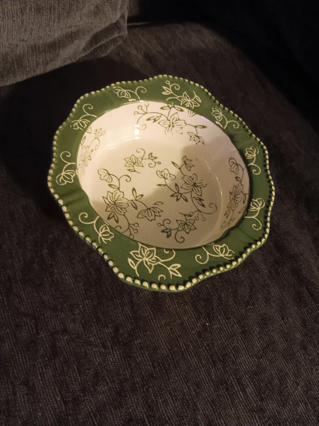 Green Floral Patterned Serving Dish Set - photo 4