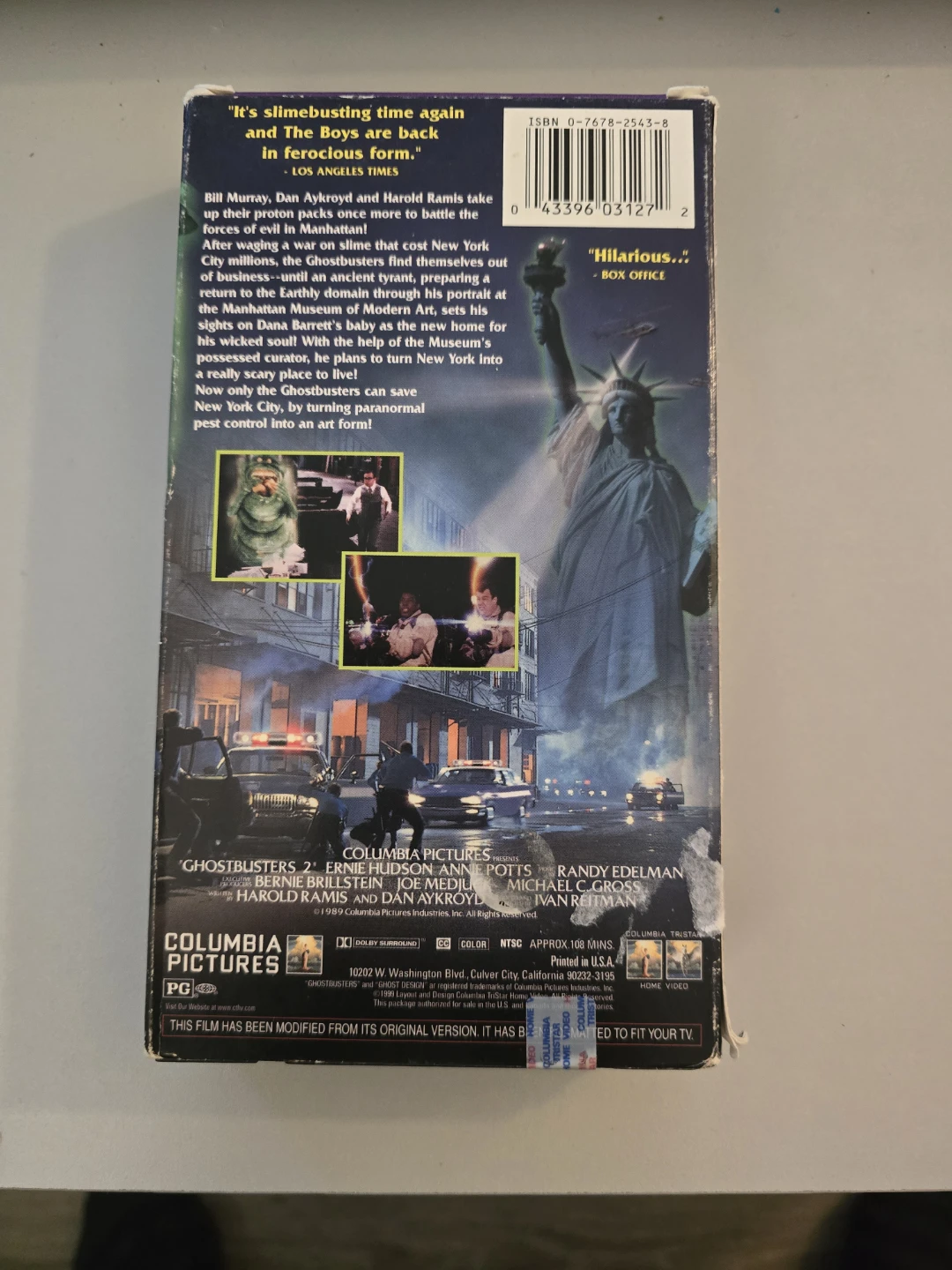 Ghostbusters 2 VHS Tape - Digitally Remastered - photo 3