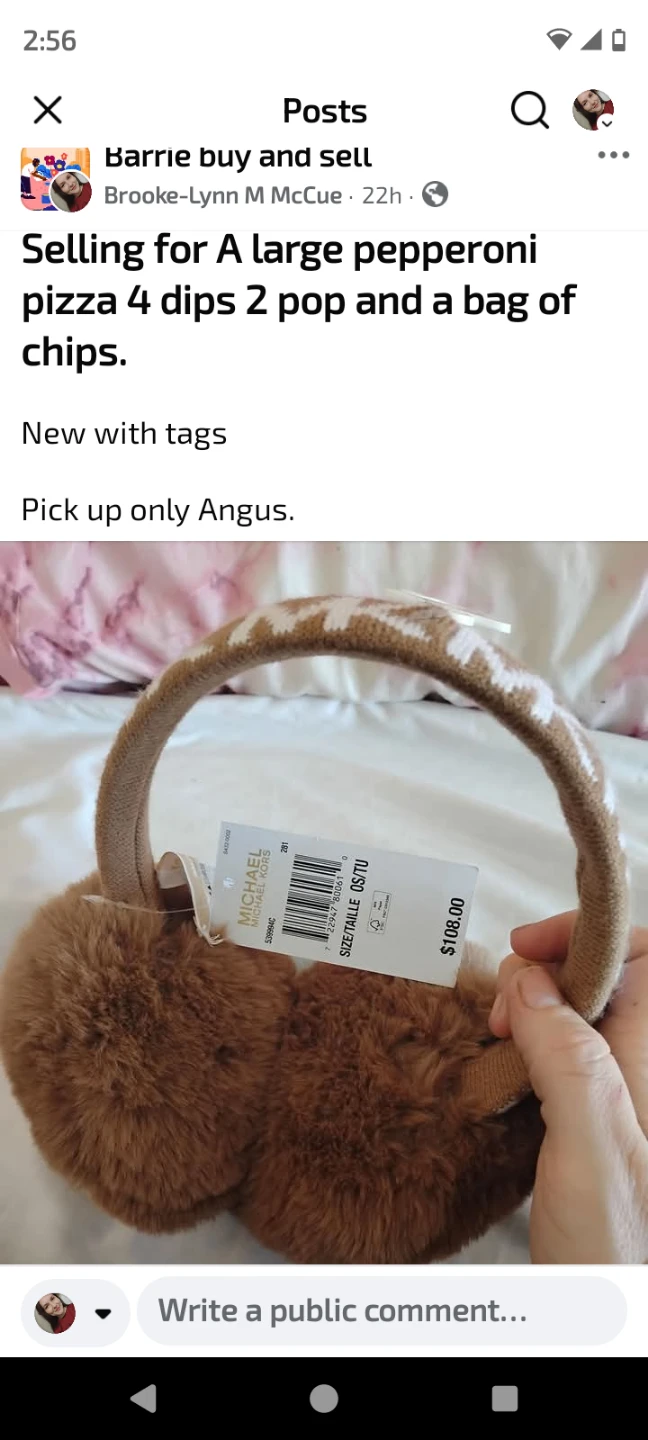 Michael Kors Faux Fur Earmuffs