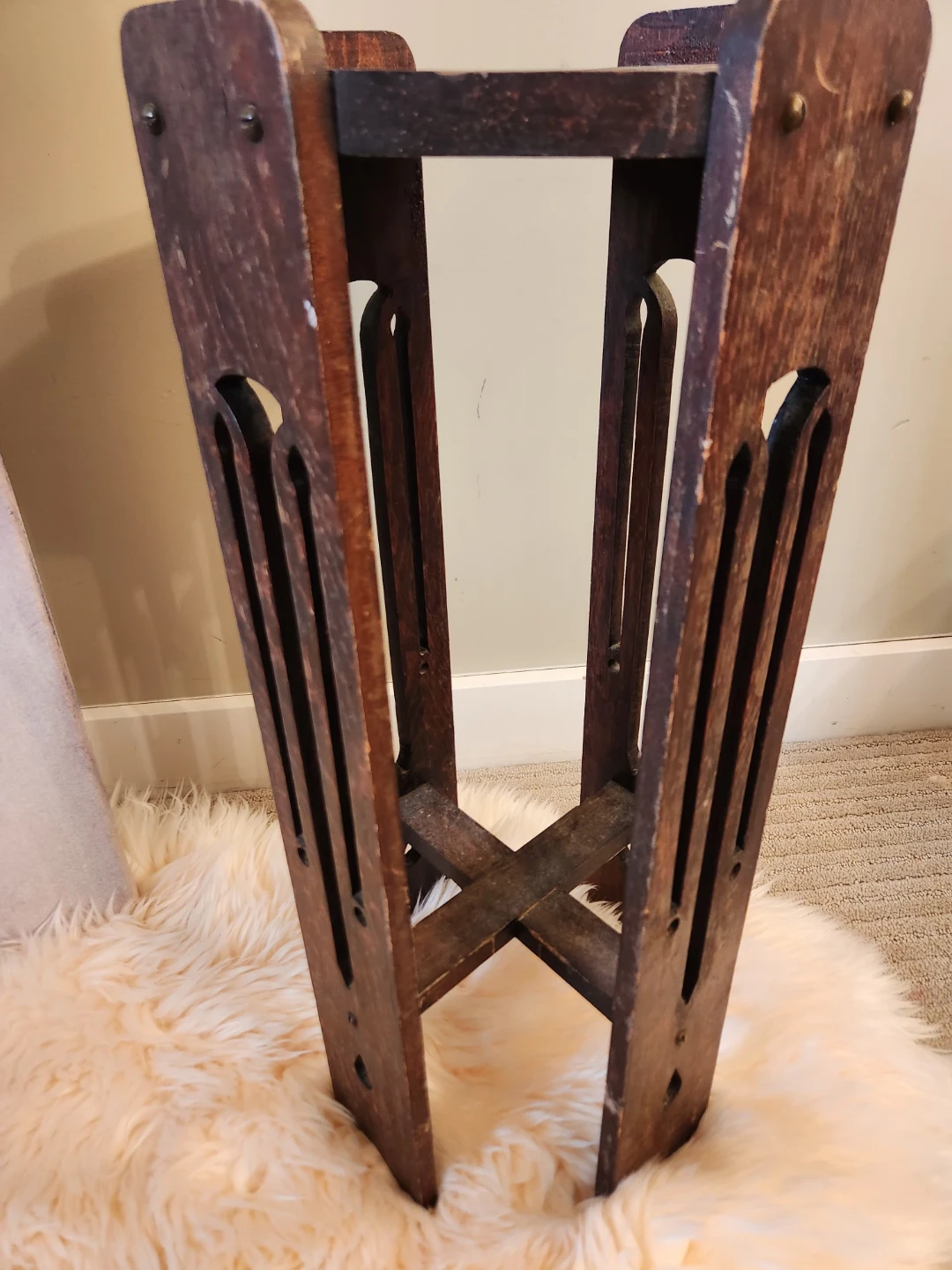 ART DECO Wooden Stand BEAUTIFUL CRAFTSMANSHIP - photo 3