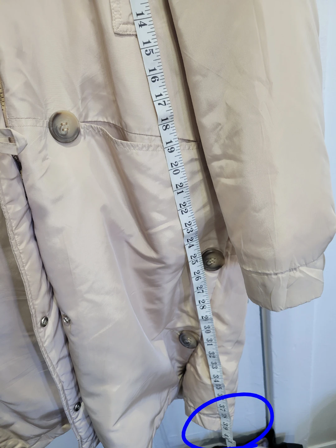 Women's Beige Parka Coat with Fur Hood - photo 3