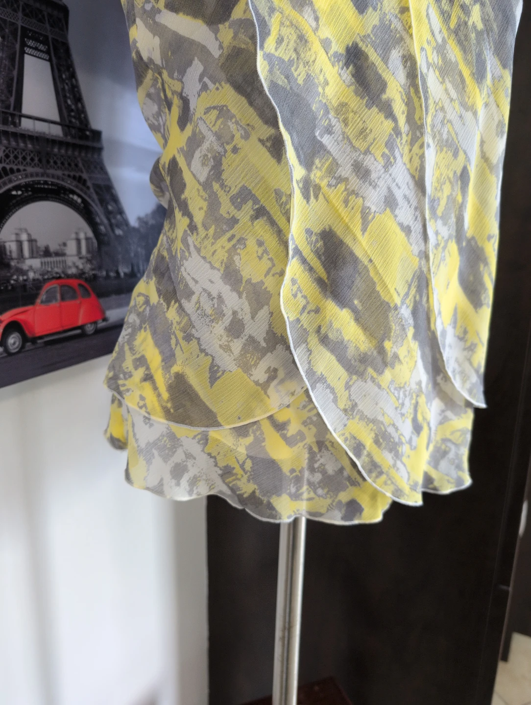 Women's Yellow and Grey Abstract Print Blouse - photo 2