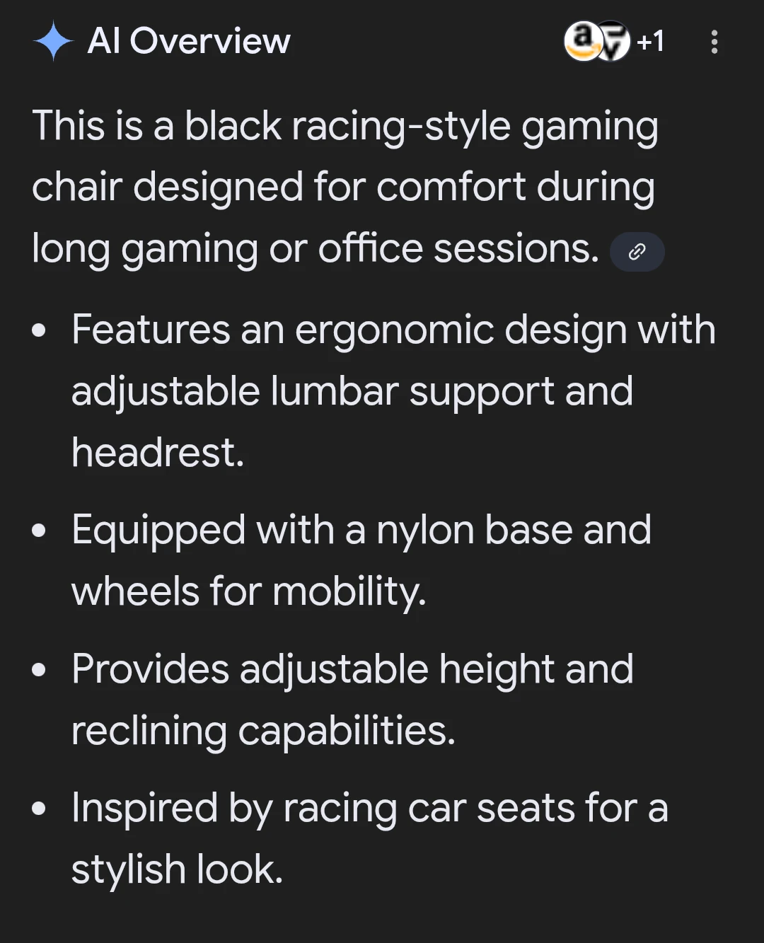 Black Racing Style Gaming Chair - photo 3