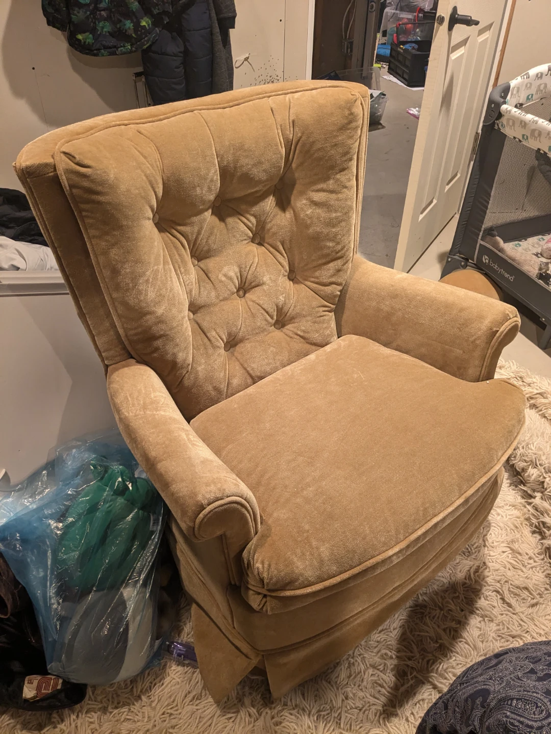 Velour Accent Chair
