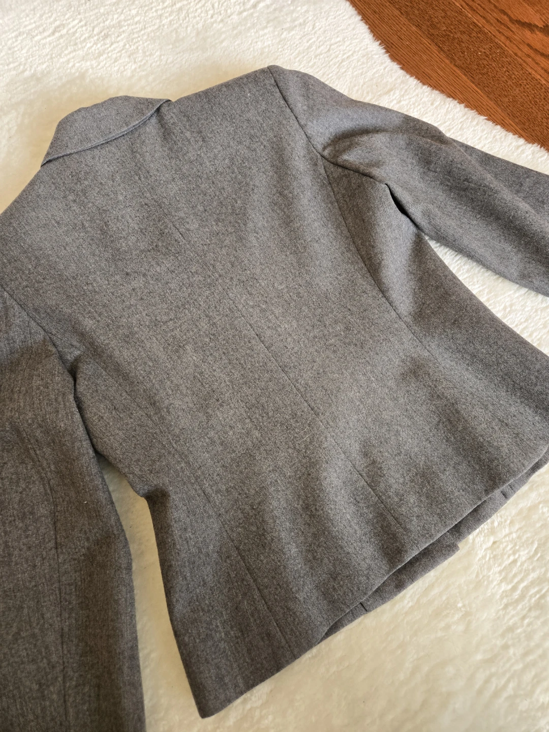 Grey Blazer + Long Pencil Skirt with Red Lining - photo 5