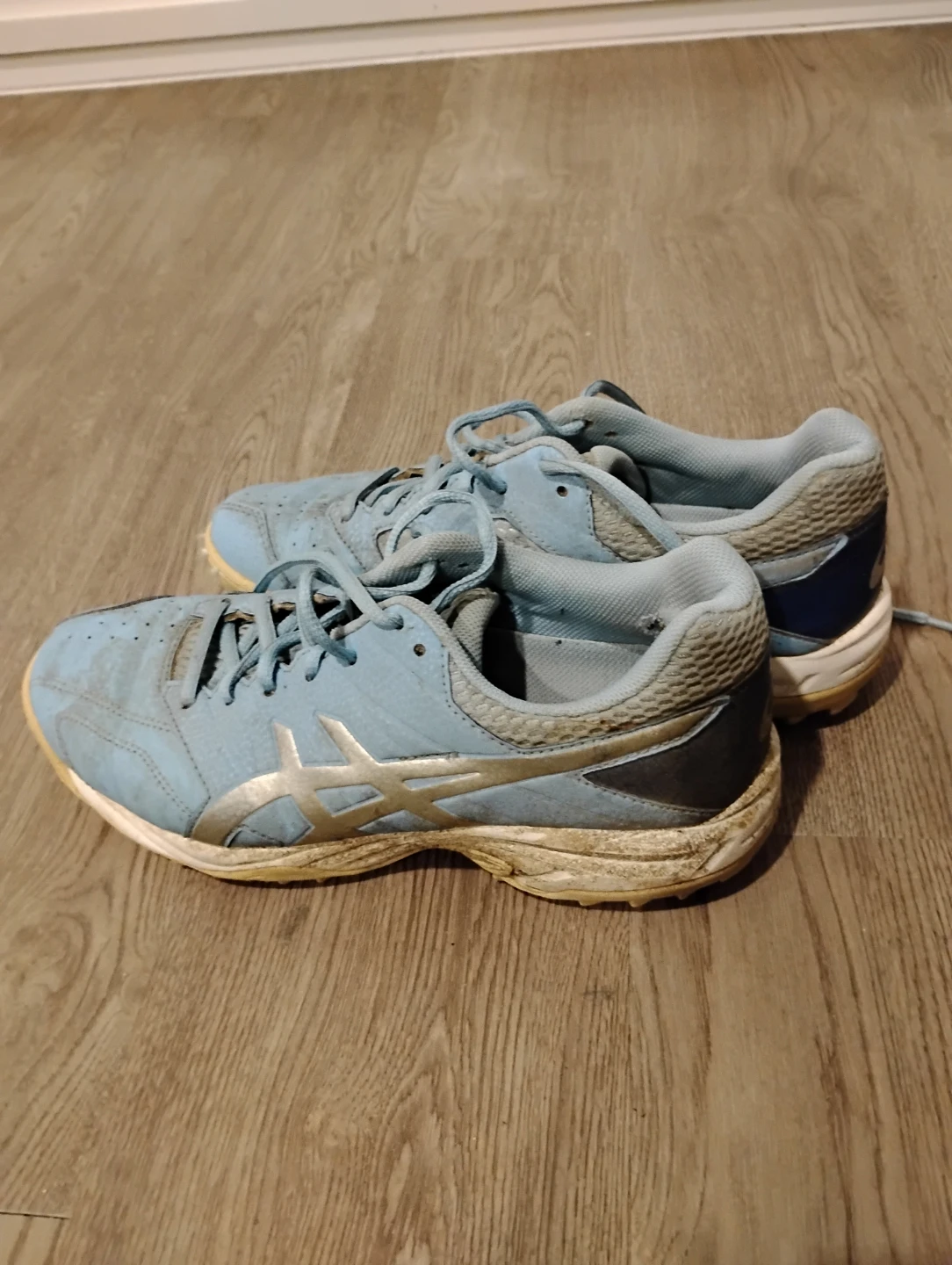 Used ASICS Blue Synthetic Leather Running Shoes 🏆 - photo 4