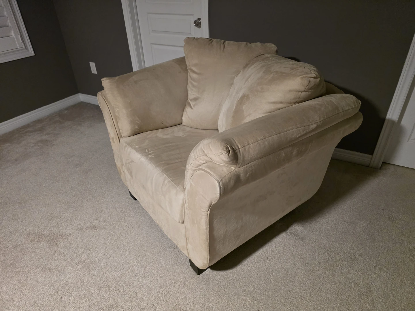 Tan Suede Armchair