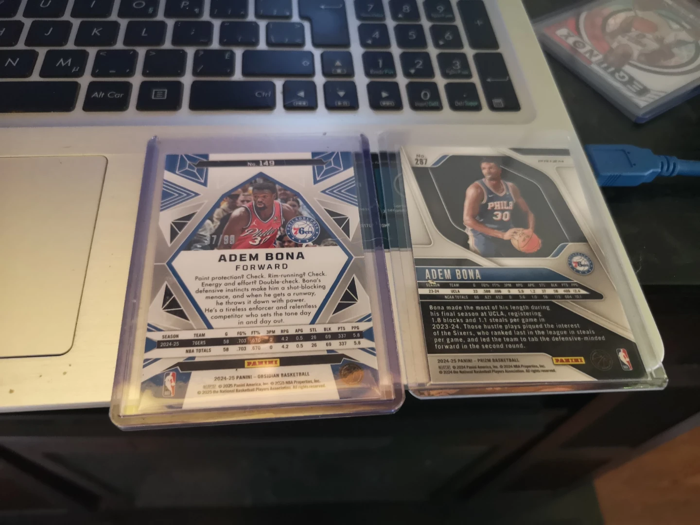 Adem Bona 2020-21 Panini Obsidian & Prizm RC Lot - photo 2
