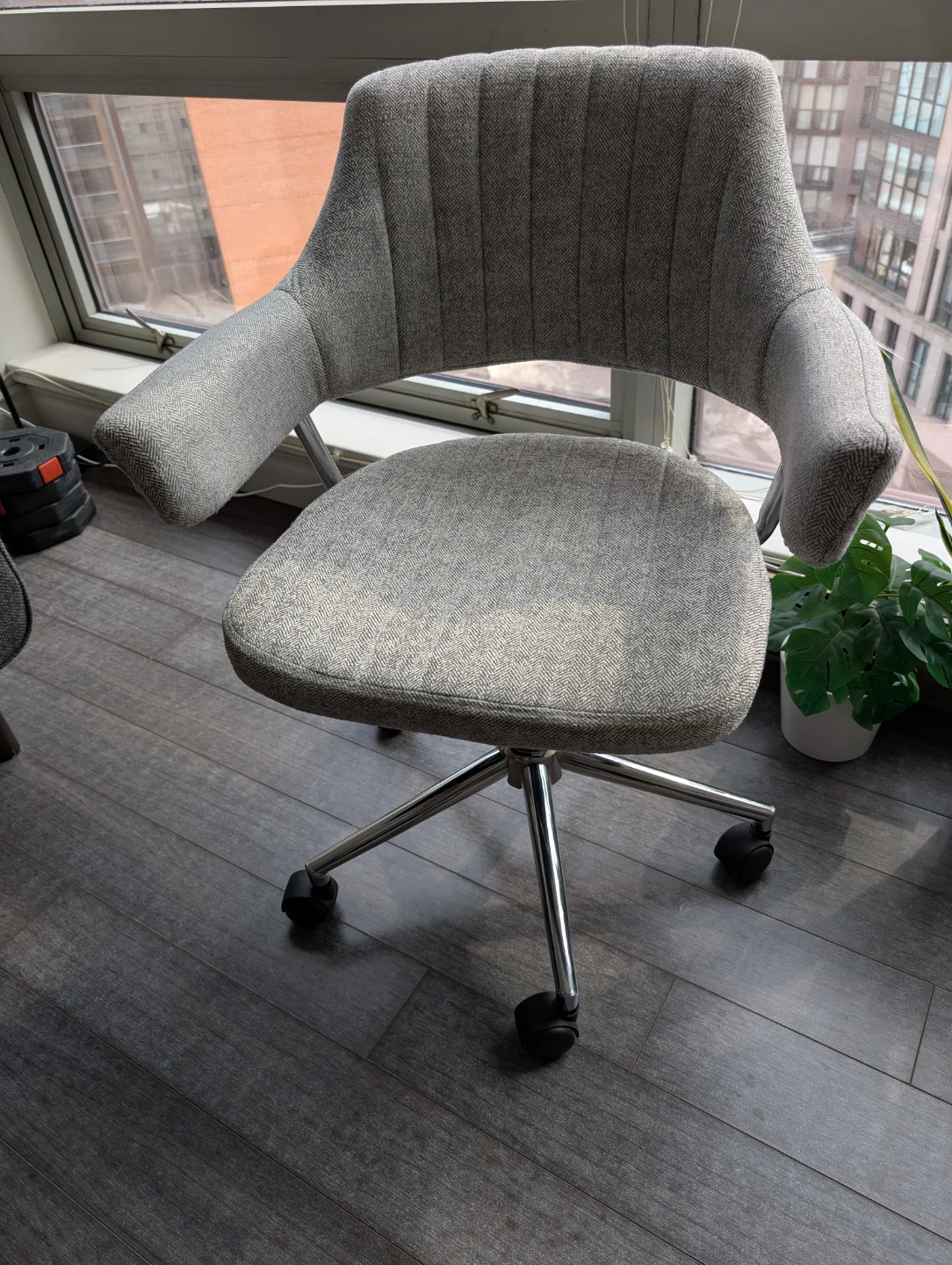 Grey Fabric Modern Design Office Chair