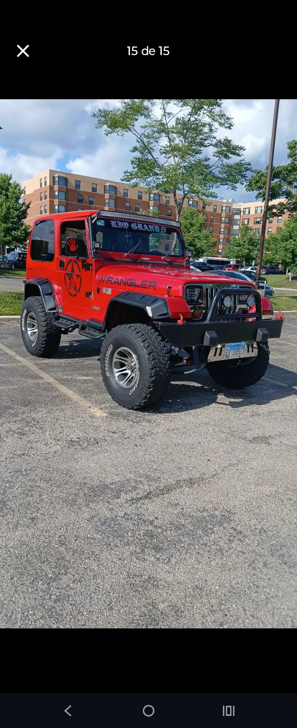 Red Jeep Wrangler "Rio Grande" Lifted 4x4