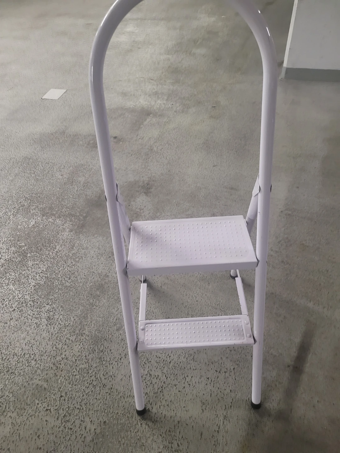 White 2-Step Folding Step Stool