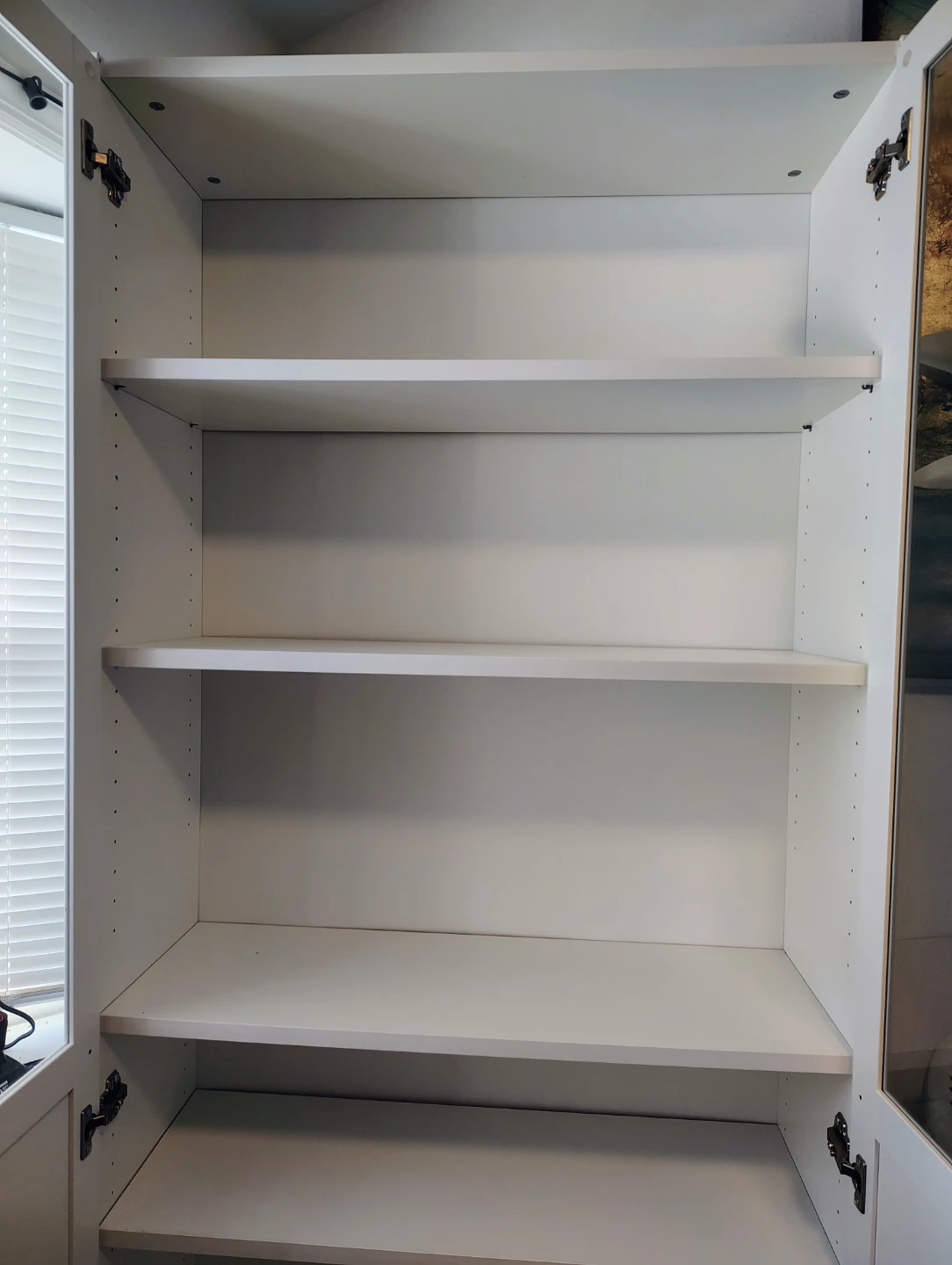 IKEA White Display Cabinet with Glass Doors - photo 2