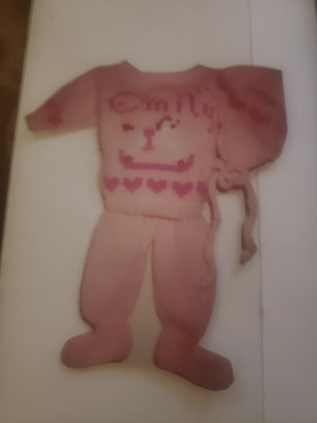 Rocking horse sweater with matching bottoms with feet and hat
