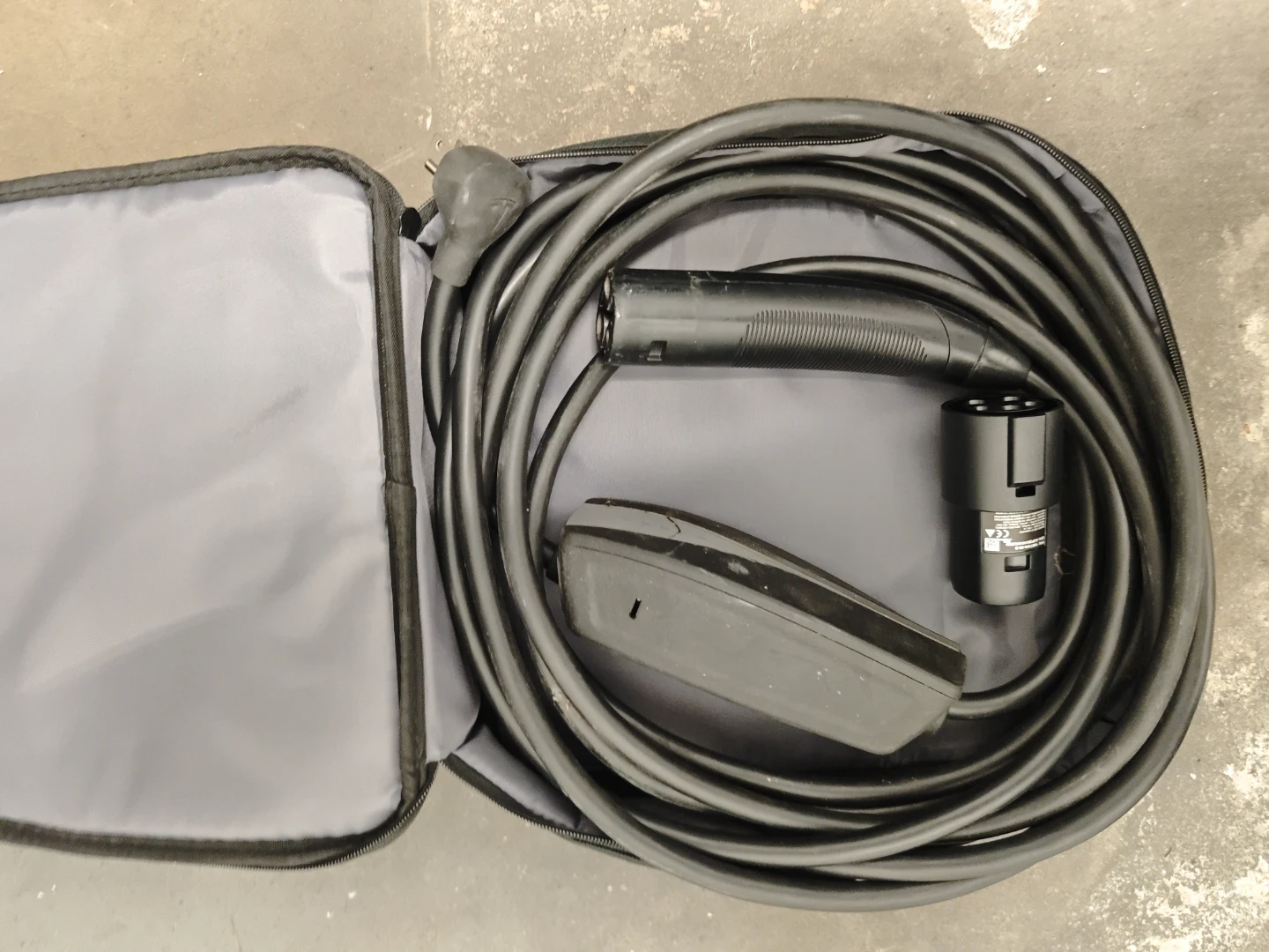 Tesla Charger Cable with Adapter and Bag
