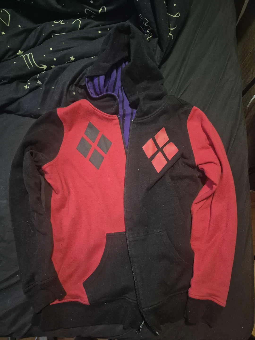 Harley Quinn & Joker Reversible Zip-Up Hoodie
