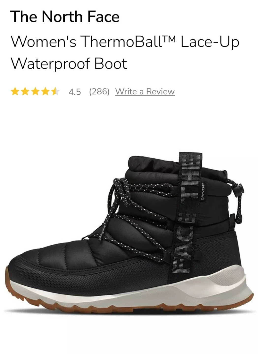 The North Face Women's ThermoBall Lace-Up Waterproof Boots