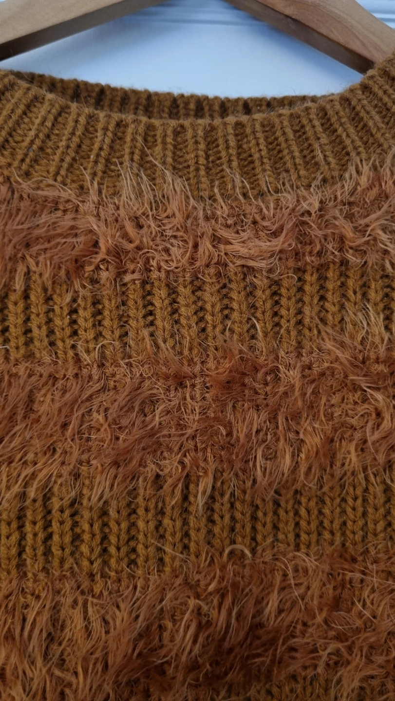 Women's Soft Fuzzy Striped Sweater - photo 3