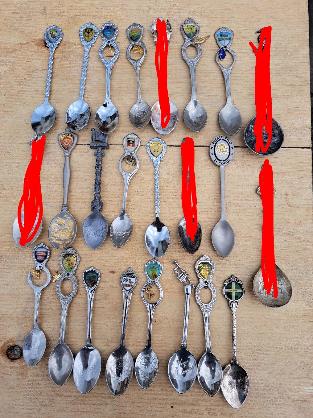 Assorted Souvenir Spoons
