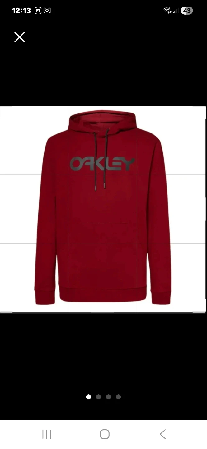 Oakley B1B PO Hoodie 2.0 - Men's - Black/Iron Red. M to XL