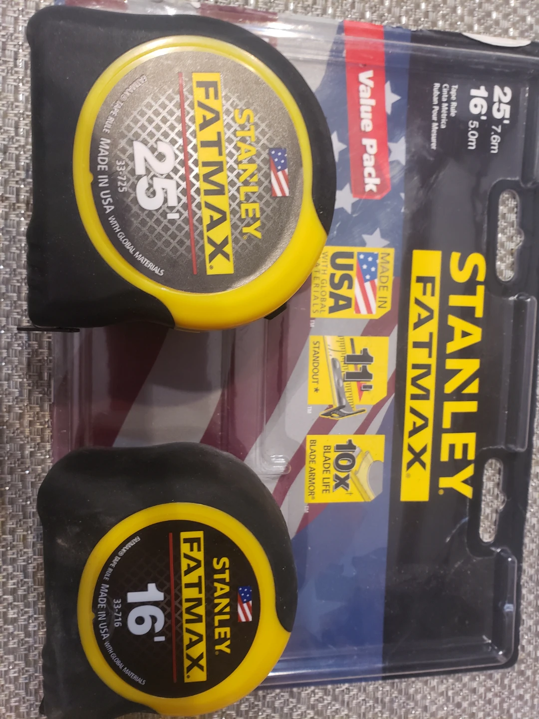 Stanley FATMAX Tape Measure Value Pack (25' & 16')