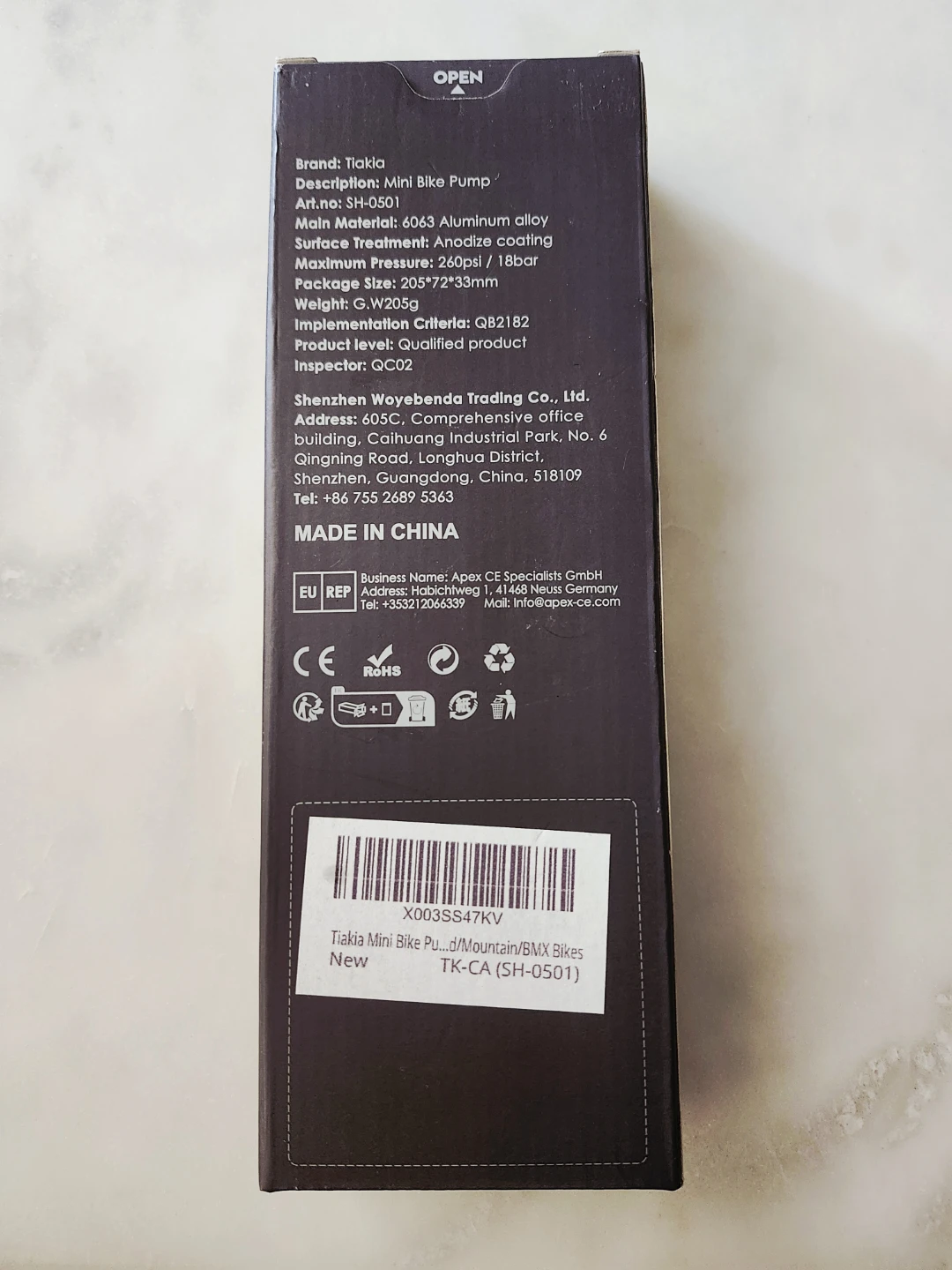 Tiakia Mini Bike Pump SH-0501 - photo 2