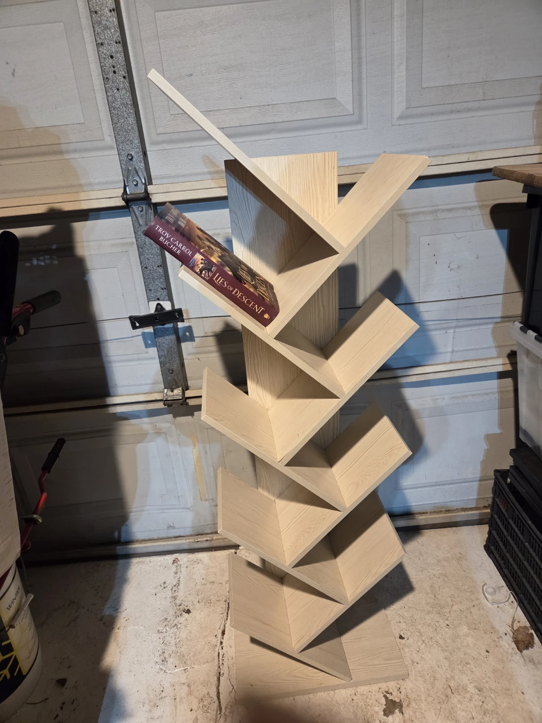 Wooden Tiered Tree Bookshelf