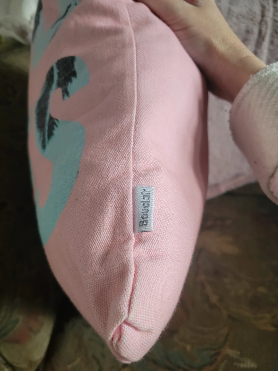 Bouclair Pink "Good Vibes" Throw Pillow - photo 2