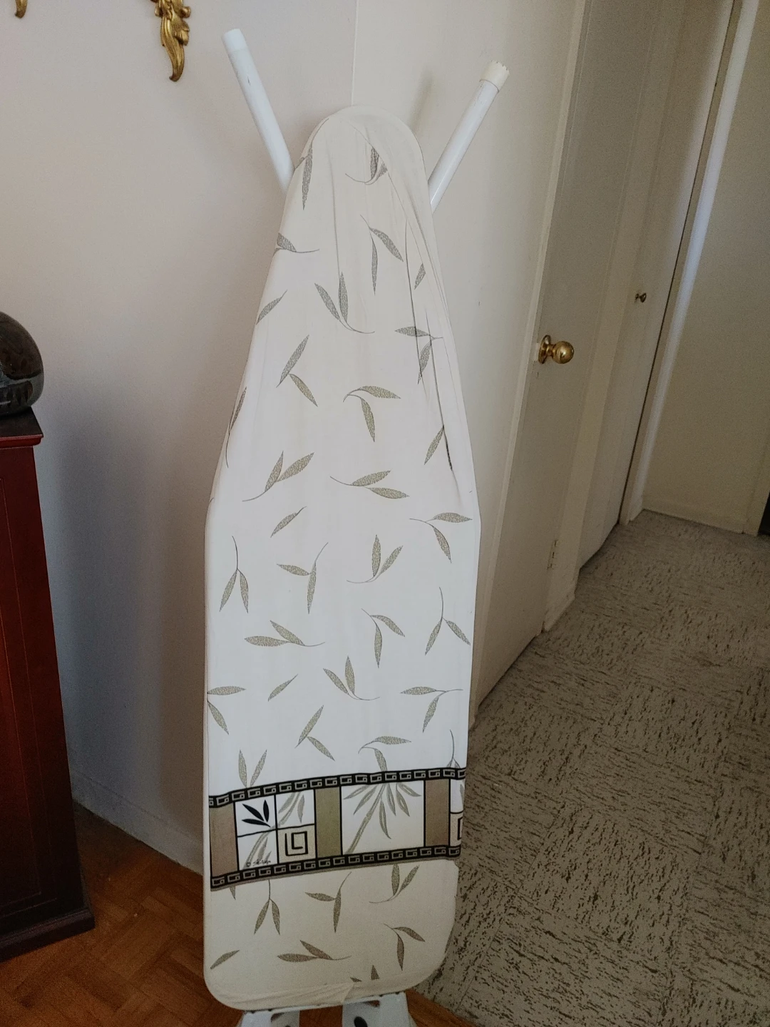 Ironing Board with Leaf Pattern Cover
