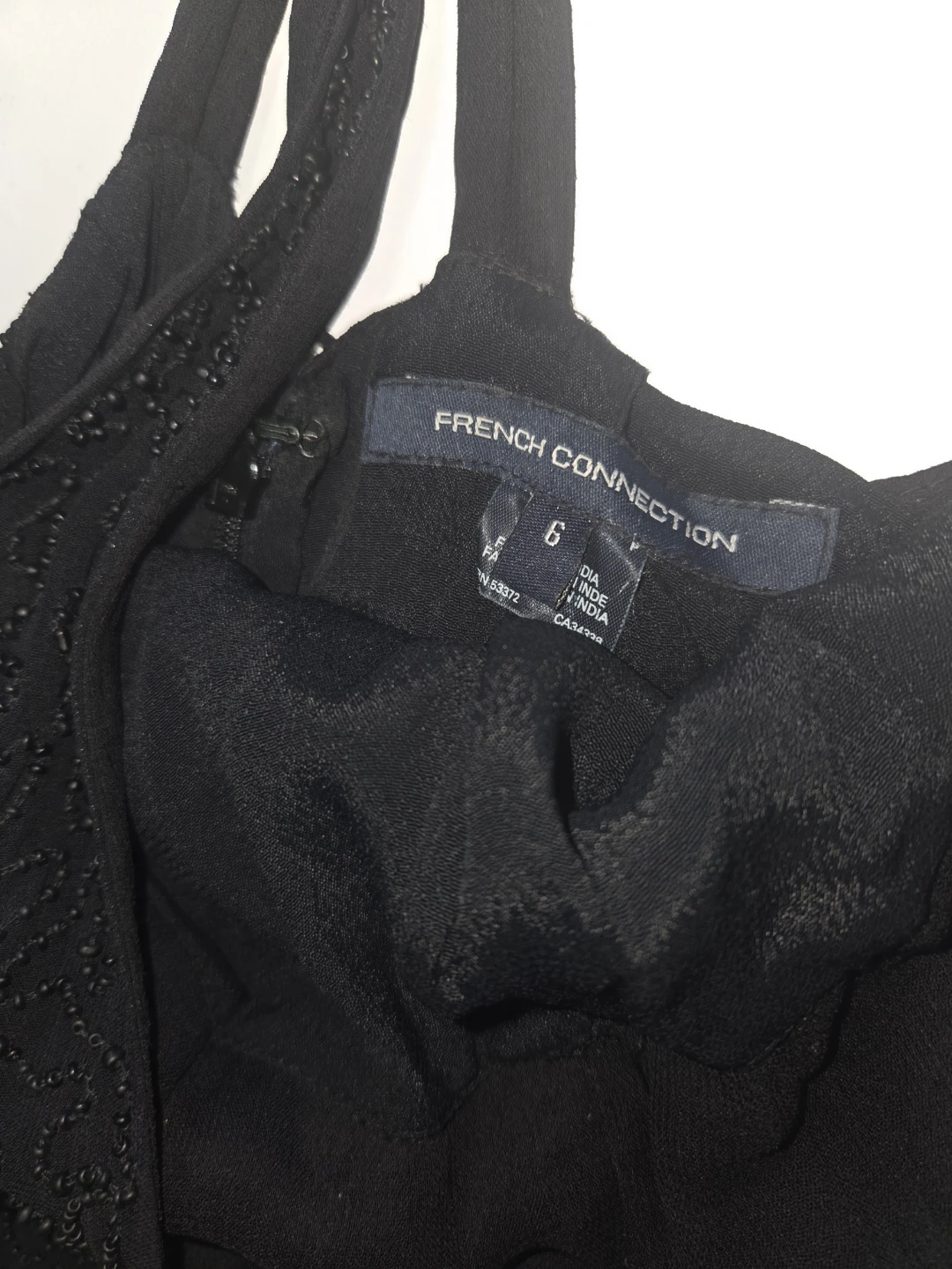 French Connection Black Beaded Halter SHORTS JUMPER Size 6 - photo 3