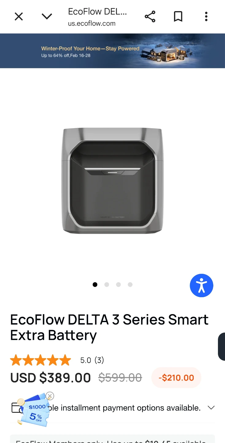 EcoFlow DELTA 3 Plus + Smart Extra Battery + 2×220W Panels - photo 2