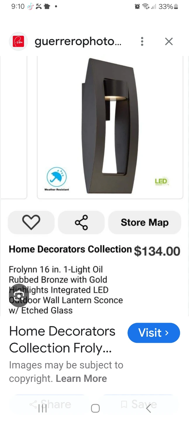 Home Decorators Collection Frolynn LED Outdoor Wall Lantern - photo 5